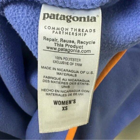 Patagonia Synchilla T-Snap Pullover Fleece in Blue & Orange SZ XS - Picture 8 of 8